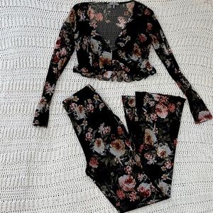 Two Piece Floral Outfit
